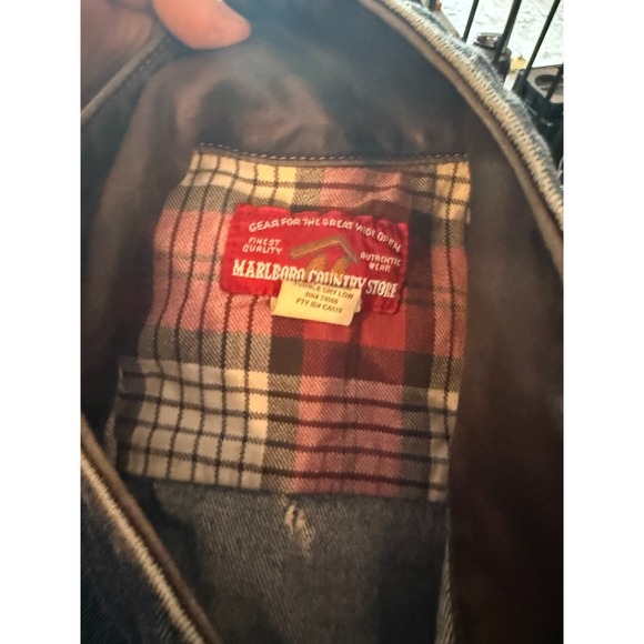 Vintage Marlboro Country Store Denim Jacket Collar XL Made Canada - Picture 4 of 8